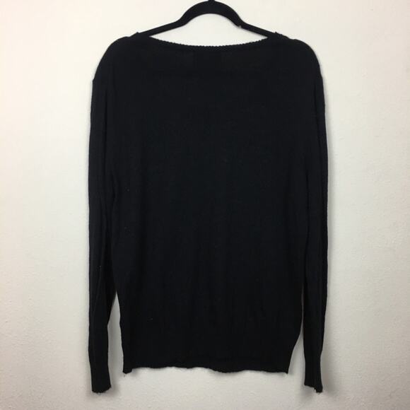 Wildfox White Label Sequin Laurel Angora Sweater Size Medium Black - Picture 6 of 10